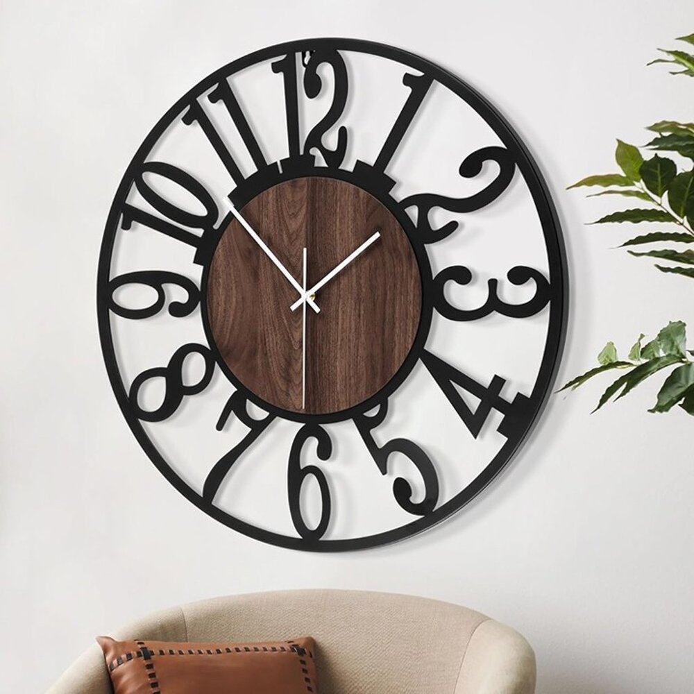 NEW Large Wall Clocks,Silent,Non Ticking,Battery Operated Rustic 16 Inch